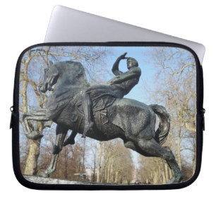 Riding Horse Statue Neoprene Laptop Sleeve 10 inch