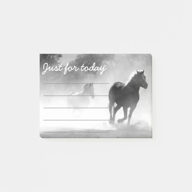 RIDING HORSES RUNNING REMINDER POST-IT NOTES (Front)