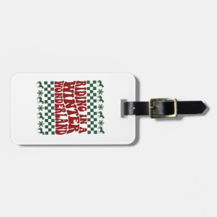 Riding in a Winter Wonderland Ugly Christmas Luggage Tag