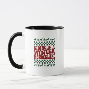 Riding in a Winter Wonderland Ugly Christmas Mug