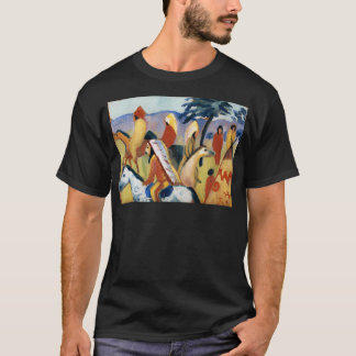 Riding Indians At The Tent By August Macke T-Shirt