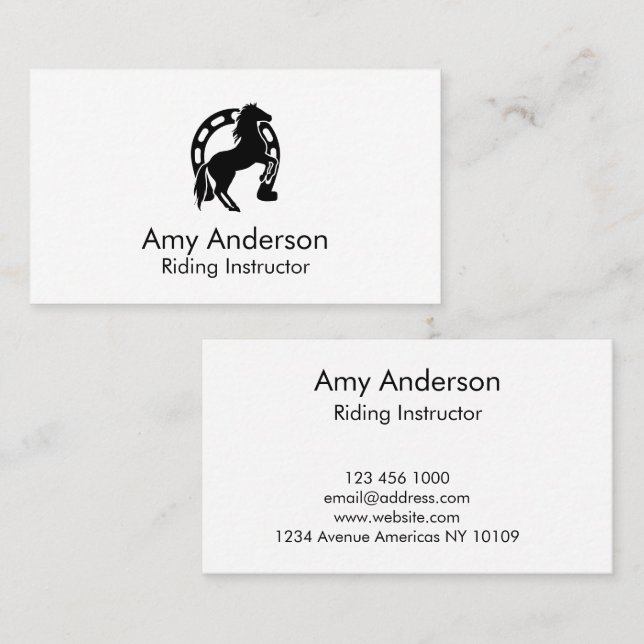 Riding Instructor Business Card (Front/Back)