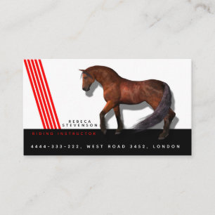 Riding Instructor Coach Trainer Horse Competition Business Card