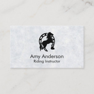 Riding Instructor Silk Paper Business Card