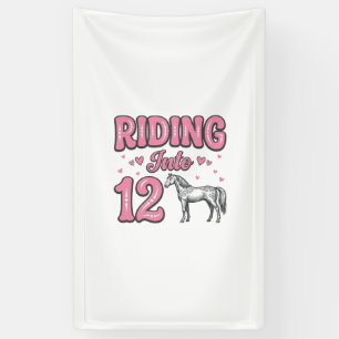 Riding Into 12 Horse Birthday Vector Design_1 Banner