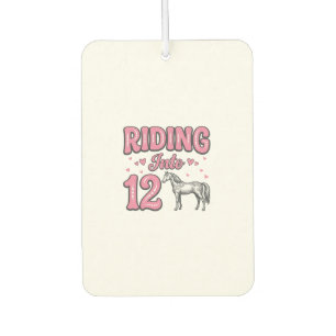 Riding Into 12 Horse Birthday Vector Design_1 Car Air Freshener