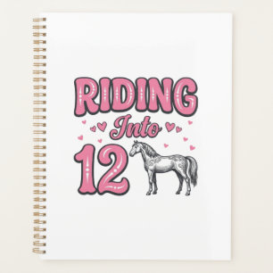 Riding Into 12 Horse Birthday Vector Design_1 Planner