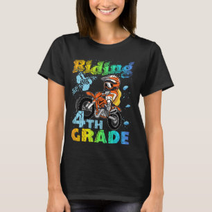 Riding Into 4th Grade Dirt Bike Backpack For Boys T-Shirt