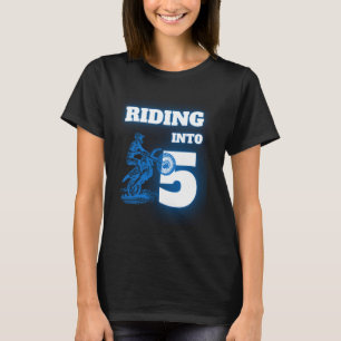 Riding Into 5 Year Old 5th Dirt Bike Birthday Part T-Shirt