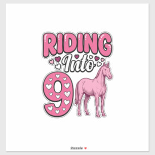 Riding Into 9 Horse Birthday Girl Vintage Shirt De