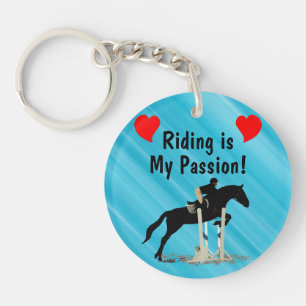 Riding is My Passion Horse Keychain
