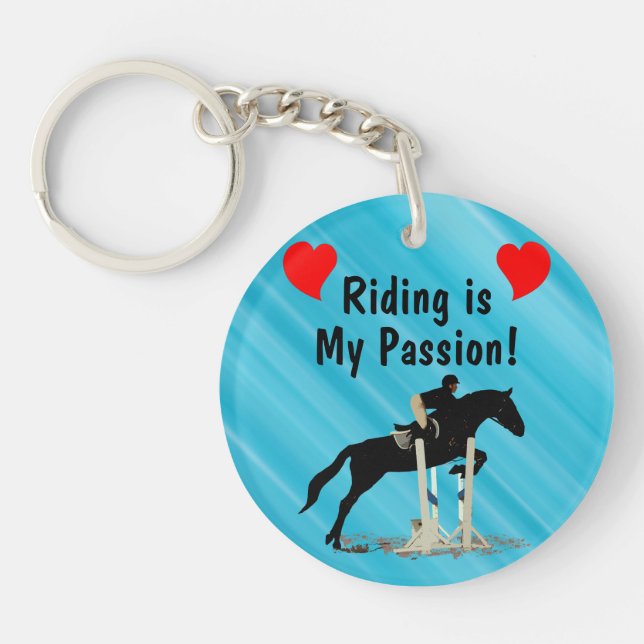 Riding is My Passion Horse Keychain (Front)