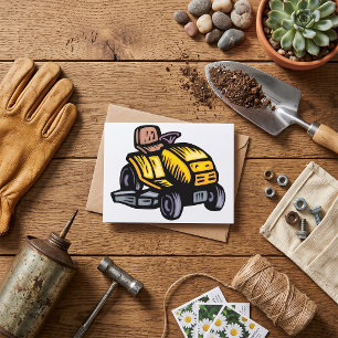Riding Lawn Mower Note Cards