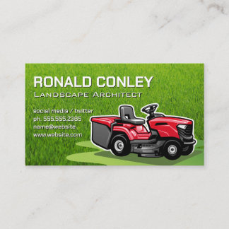 Riding Lawnmower | Lawn Care Business Card