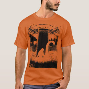 Riding Loch Ness Monster Nessie Ufo T-Shirt
