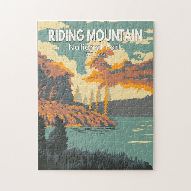 Riding Mountain National Park Canada Vintage Jigsaw Puzzle (Vertical)