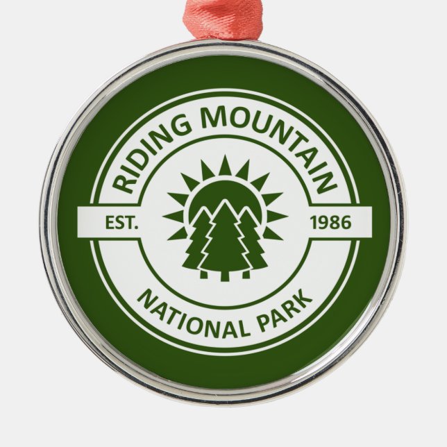 Riding Mountain National Park Metal Tree Decoration (Front)