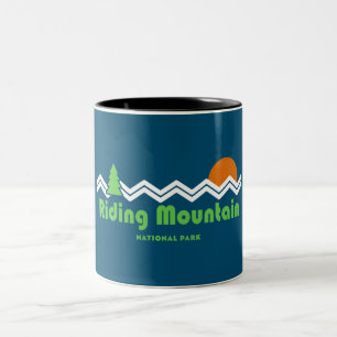 Riding Mountain National Park Retro Two-Tone Coffee Mug