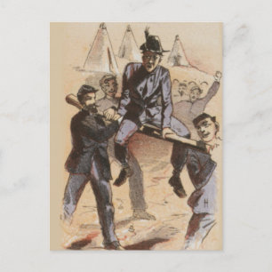 Riding on the Rail Civil War Life Postcard