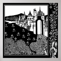 “Riding Out From The Abbey” by Aubrey Beardsley