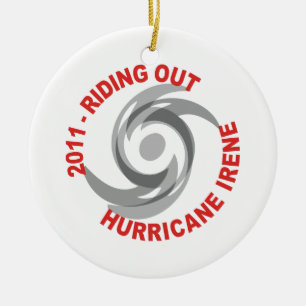 Riding Out Hurricane Irene 2011 Ceramic Tree Decoration