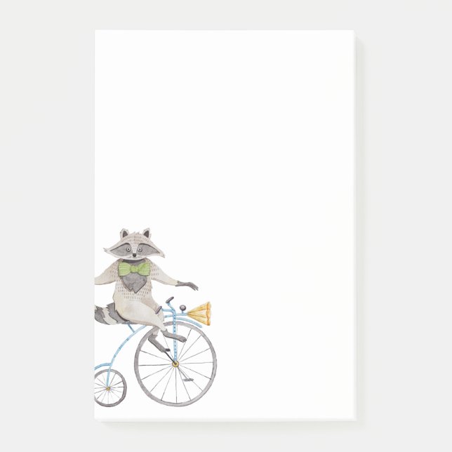 Riding Racoon Post-it Notes (Front)