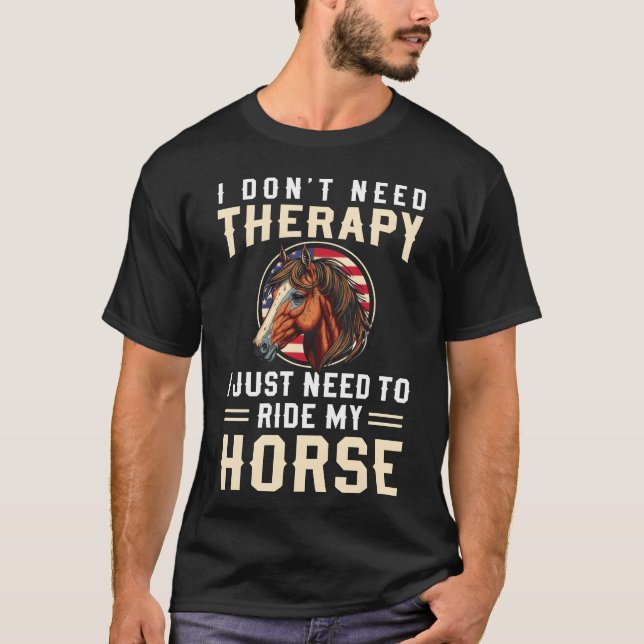Riding Rider Horse Girl Show Jumping retro T-Shirt (Front)