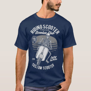 Riding Scooter Vintage Motor Scooter Motorcycle T-Shirt