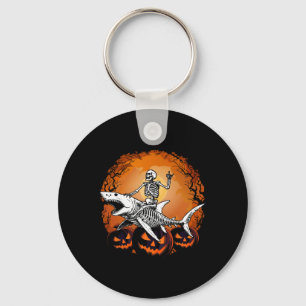 Riding Shark Lazy Halloween Costume Funny Animal Key Ring