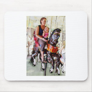 Riding the Carousel with Mum Mouse Mat