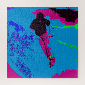 Riding the Galaxy - Scooter Rider Jigsaw Puzzle