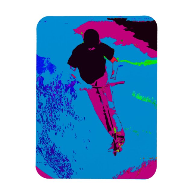 Riding the Galaxy - Scooter Rider  Puzzle Magnet (Vertical)