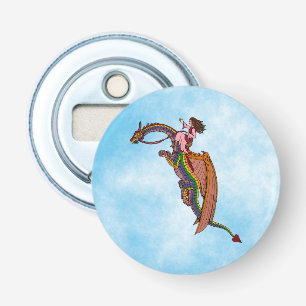 Riding the Rainbow Dragon Bottle Opener