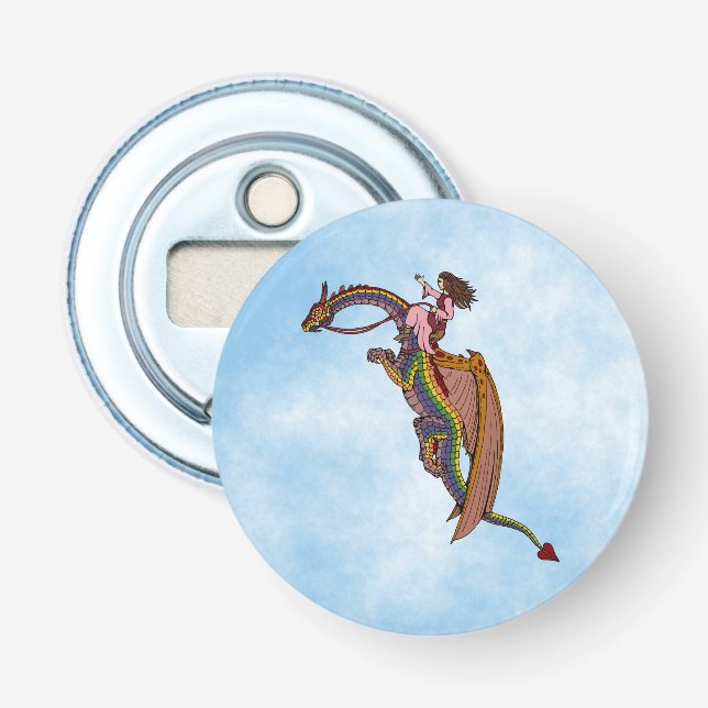 Riding the Rainbow Dragon Bottle Opener (Front)