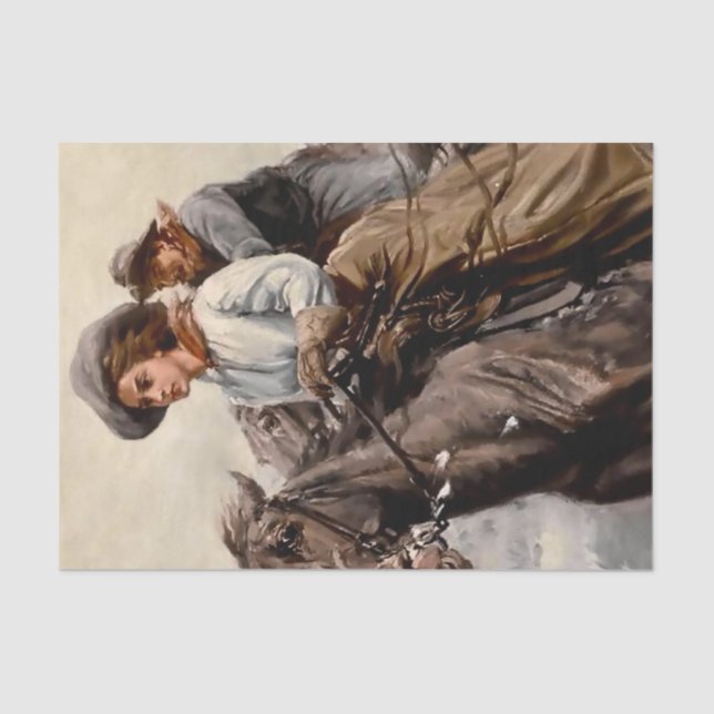 “Riding the Range” by WHD Koerner Tissue Paper (Front)