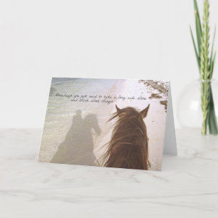 RIDING THE SHORE Greeting Card