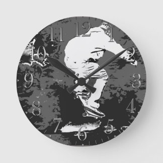 Riding the Storm- Skateboarder Round Clock