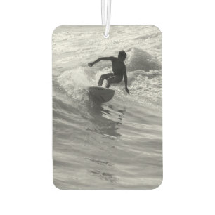 Riding The Wave Grayscale Car Air Freshener