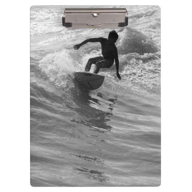 Riding The Wave Grayscale Clipboard (Front)