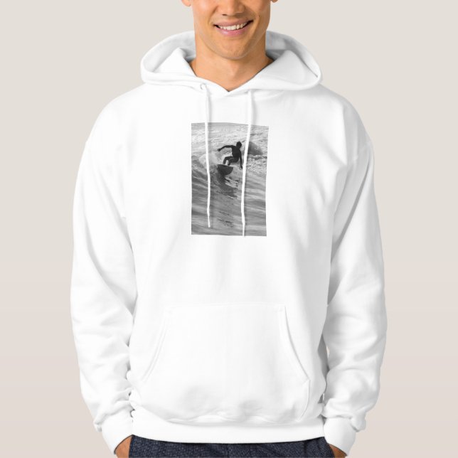 Riding The Wave Grayscale Hoodie (Front)