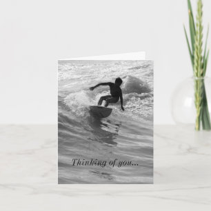 Riding The Wave Grayscale Thinking Of You Card