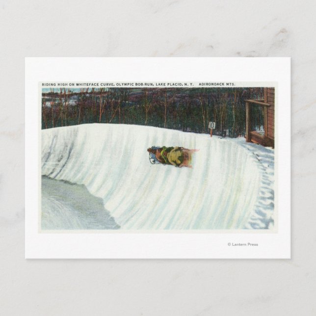 Riding the Whiteface Curve Postcard (Front)