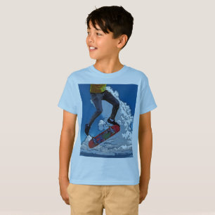 Riding the Wind - Skateboarder  T-Shirt