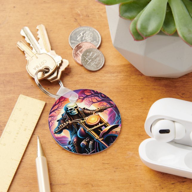 Riding through the interweaving branches key ring (Desk)