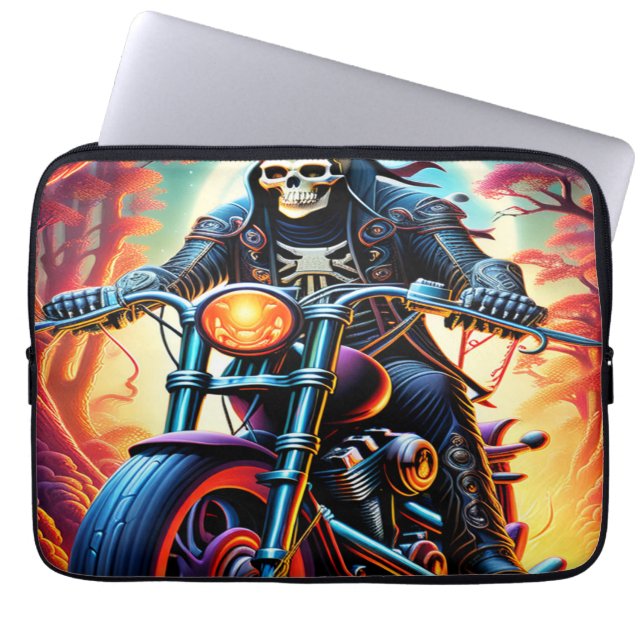 Riding through the interweaving branches laptop sleeve (Front)