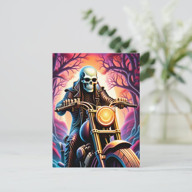 Riding through the interweaving branches postcard (Standing Front)