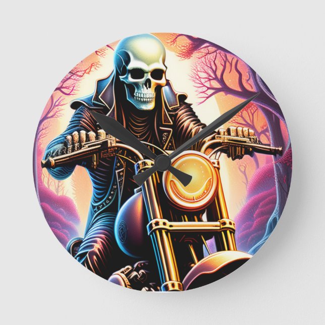 Riding through the interweaving branches round clock (Front)