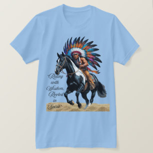 Riding with Wisdom, Rooted in Spirit” T-Shirt