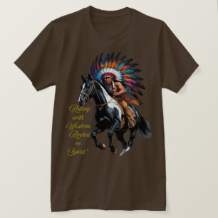 Riding with Wisdom, Rooted in Spirit” T-Shirt