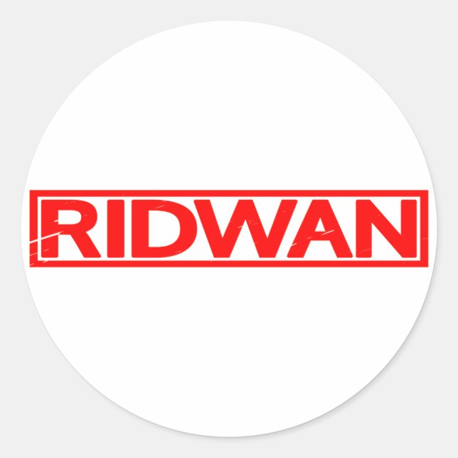 Ridwan Stamp Classic Round Sticker (Front)